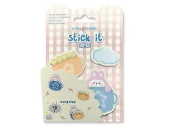 Bloc notes imaginovo adhesifs surprise autocollant surprise tailles assorties 20 feuilles coloris rouge