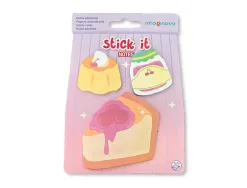 Bloc notes imaginovo adhesifs foodies tarte tailles assorties 20 feuilles