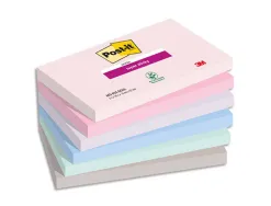 Bloc notes post-it super sticky collection soulful 76 x 127mm 6 blocs 90 feuilles