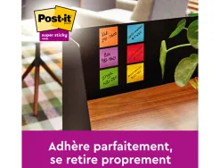 Bloc notes post-it super sticky collection soulful 76 x 76mm, 6 blocs 90 feuilles