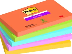 Bloc notes post-it super sticky collection boost 76 x 127mm, 5 blocs 90 feuilles