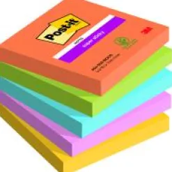Bloc notes post-it super sticky collection boost 76 x 76mm, 5 blocs 90 feuilles
