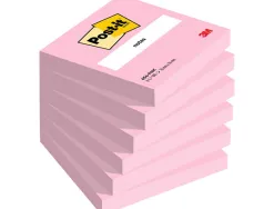 Bloc notes post-it super sticky rose flamingo 76x76mm 6 blocs 100 feuilles