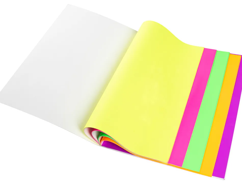 Bloc notes q-connect quick notes 210x297m 100f electro statiques repositionables coloris neon