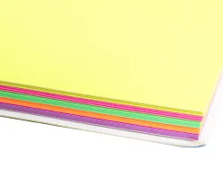 Bloc notes q-connect quick notes 210x297m 100f electro statiques repositionables coloris neon