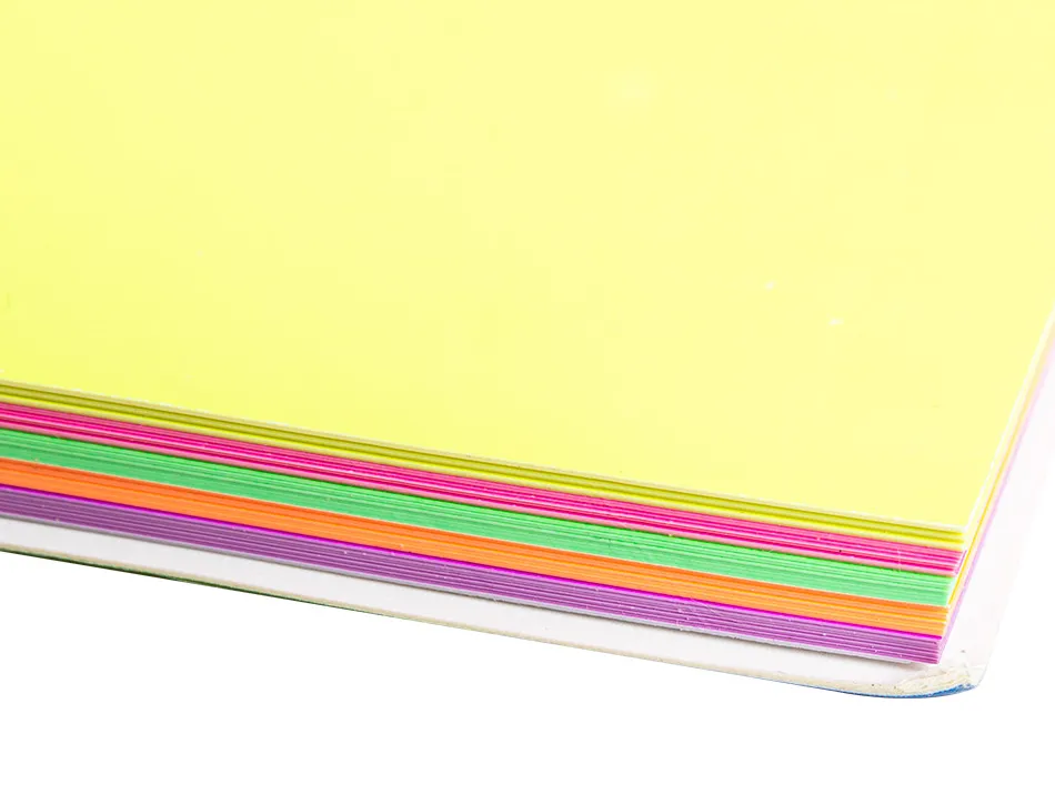 Bloc notes q-connect quick notes 210x297m 100f electro statiques repositionables coloris neon