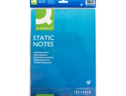 Bloc notes q-connect quick notes 210x297m 100f electro statiques repositionables coloris neon