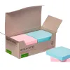 Bloc notes q-connect quick notes 76x76mm 100f adhesives repositionables monochrome rose ou bleu pastel pack 12 unites