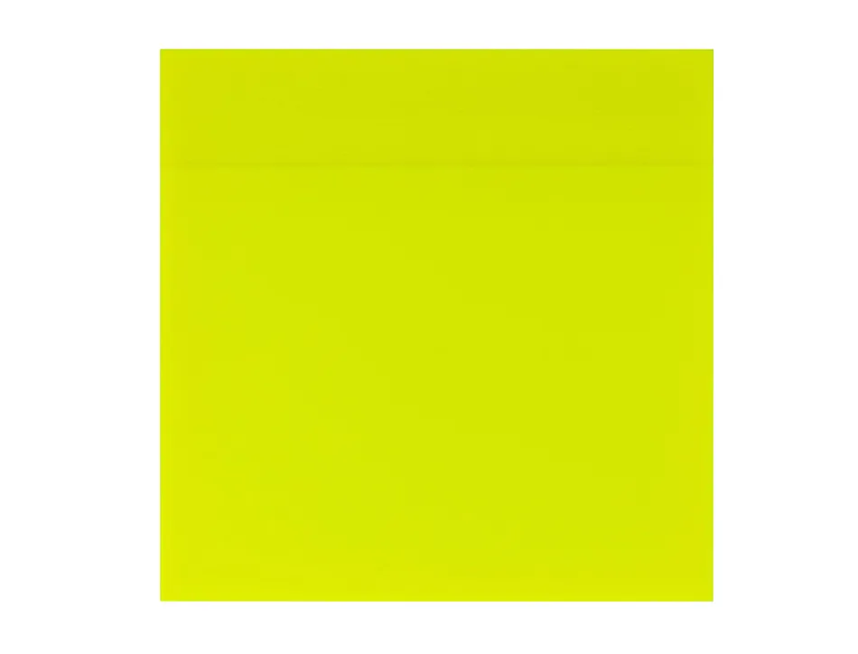 Bloc notes q-connect 76x76mm 50f semi-transparentes adhesives repositionables coloris jaune fluo