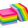 Bloc notes q-connect 76x76mm 100f adhesives repositionables coloris fluo et pastel assortis pack 12 unites