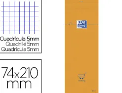Bloc oxford shopping agrafé en tête 74x210mm 80f