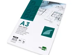 Bloc papier calque liderpapel encollé a3 297x420mm 50 feuilles 90g/m2