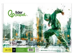 Bloc papier dessin liderpapel urban spirale 230x325mm 130g/m2 sans encadrement microperfore 20 feuilles