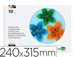 Bloc papier dessin liderpapel 240x315mm 180g/m2 10f 5 coloris neon + 5 coloris intenses assortis