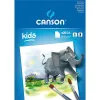 Bloc peinture canson papier dessin spécial gouache résistant eau 200g a4 210x297mm paquet 20f