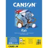 Bloc peinture canson papier dessin special gouache resistant eau 200g a3 290x420mm 20 feuilles