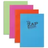 Bloc recyclé clairefontaine zap book encollé couverture cartonnée format a5 148x210mm 160f 80g uni 4 coloris