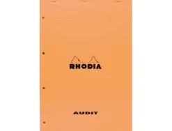 Bloc rhodia audit jaune format 21 x 31,8 cm 80 g perforé