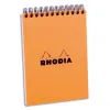 Bloc rhodia classic orange a6 10.5x14.8cm couverture carte enduite reliure intégrale 80f 80g 5x5mm microperforé