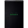 Bloc rhodia greenactive greenpad reliure integrale a4+ 5x5 carte souple recyclee 350g 80f coloris noir