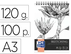 Bloc sketching oxford integral reliure spirale a3 100 pages 120g
