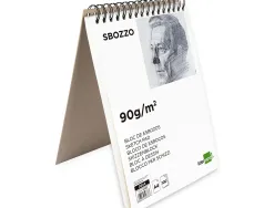 Bloc spirale liderpapel esquisses uni 90g/m2 a4 100f