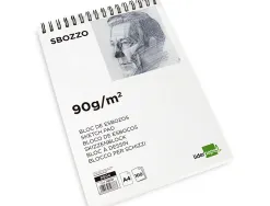 Bloc spirale liderpapel esquisses uni 90g/m2 a4 100f