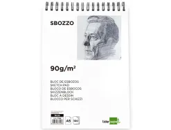 Bloc spirale liderpapel esquisses uni 90g/m2 a5 100f