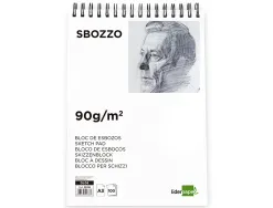 Bloc spirale liderpapel esquisses uni 90g/m2 a3 100f