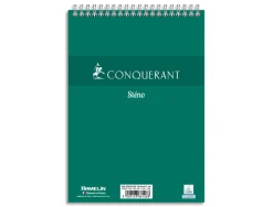 Bloc st no conquerant 148x210 mm reliure spirale 100 pages uni