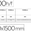 Bloc tombola piqué liderpapel 3 tickets 2 détachables 100 feuilles 50x150mm