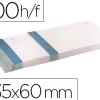 Bloc vendeur liderpapel 2 coupons détachables 100 feuilles 60x135mm papier blanc bande couleur coloris bleu