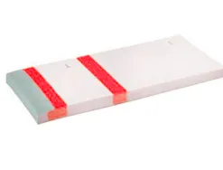Bloc vendeur liderpapel 2 coupons détachables 100 feuilles 60x135mm papier blanc bande couleur coloris rouge