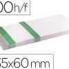 Bloc vendeur liderpapel 2 coupons détachables 100 feuilles 60x135mm papier blanc bande couleur coloris vert