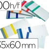 Bloc vendeur liderpapel 2 coupons détachables 100 feuilles 60x135mm papier blanc bande couleur coloris assortis