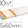Bloc vendeur liderpapel 2 coupons détachables 100 feuilles 60x135mm papier blanc bande couleur coloris orange