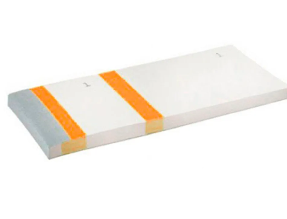 Bloc vendeur liderpapel 2 coupons détachables 100 feuilles 60x135mm papier blanc bande couleur coloris orange