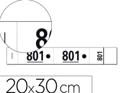 Bloc vestiaire exacompta 3 coupons détachables numérotés 1/1000 20x30cm carnet de 50 t ickets coloris blanc