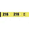 Bloc vestiaire piqué elve 3 coupons perforés détachables numérotés 1/1000 30x200mm 50 feuillets coloris jaune