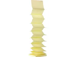 Bloc-notes apli adhésif zig-zag 75x75mm 100f repositionnables coloris jaune