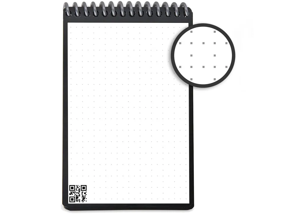 Bloc-notes connecte bic mini rocketbook core reutilisable a6 48p avec stylo et serviette microfibre coloris