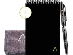 Bloc-notes connecte bic mini rocketbook core reutilisable a6 48p avec stylo et serviette microfibre coloris