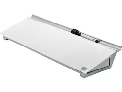 Bloc-notes de bureau nobo magnetique + 1 en verre blanc mini-marqueur effaçable a sec avec effaceur sur le capuchon