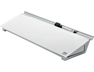 Bloc-notes de bureau nobo magnetique + 1 en verre blanc mini-marqueur effaçable a sec avec effaceur sur le capuchon