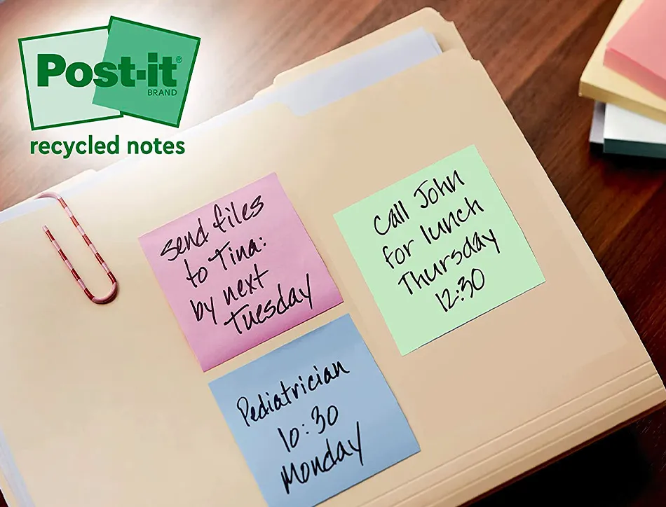 Bloc-notes post-it 16 blocs x 100 feuilles 76x76mm coloris assorties