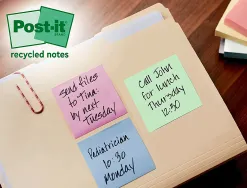 Bloc-notes post-it 24 blocs x 100 feuilles 38x51mm coloris assorties