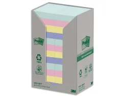 Bloc-notes post-it 24 blocs x 100 feuilles 38x51mm coloris assorties
