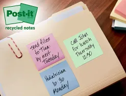 Bloc-notes post-it 16 blocs x 100 feuilles 76x127mm coloris assorties