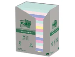Bloc-notes post-it 16 blocs x 100 feuilles 76x127mm coloris assorties