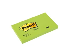 Bloc-notes post-it 655 76x127mm 100f repositionnables coloris vert fluo
